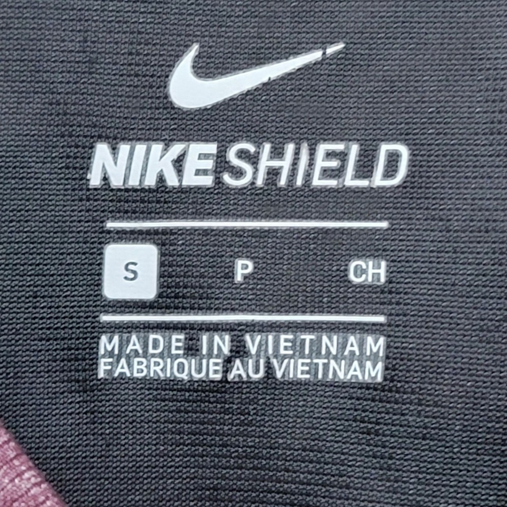 Nike‎ Shield Golf Bomber Jacket Womens Small Burgundy Crush Ruched Sleeves - Picture 9 of 12